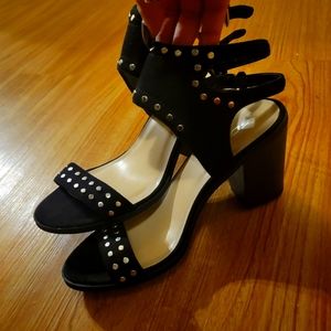 SODA black high heel shoes